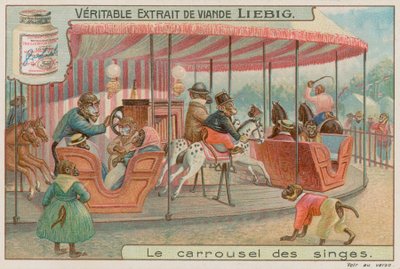 Monkeys on a carousel ride by European School